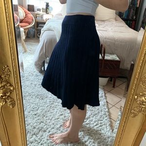 NWT J Crew navy blue knee length skirt